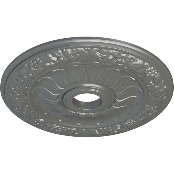 Swindon Ceiling Medallion (Fits Canopies Up To 6 1/8), Hand-Painted Silver, 24OD X 4ID X 1 1/2P